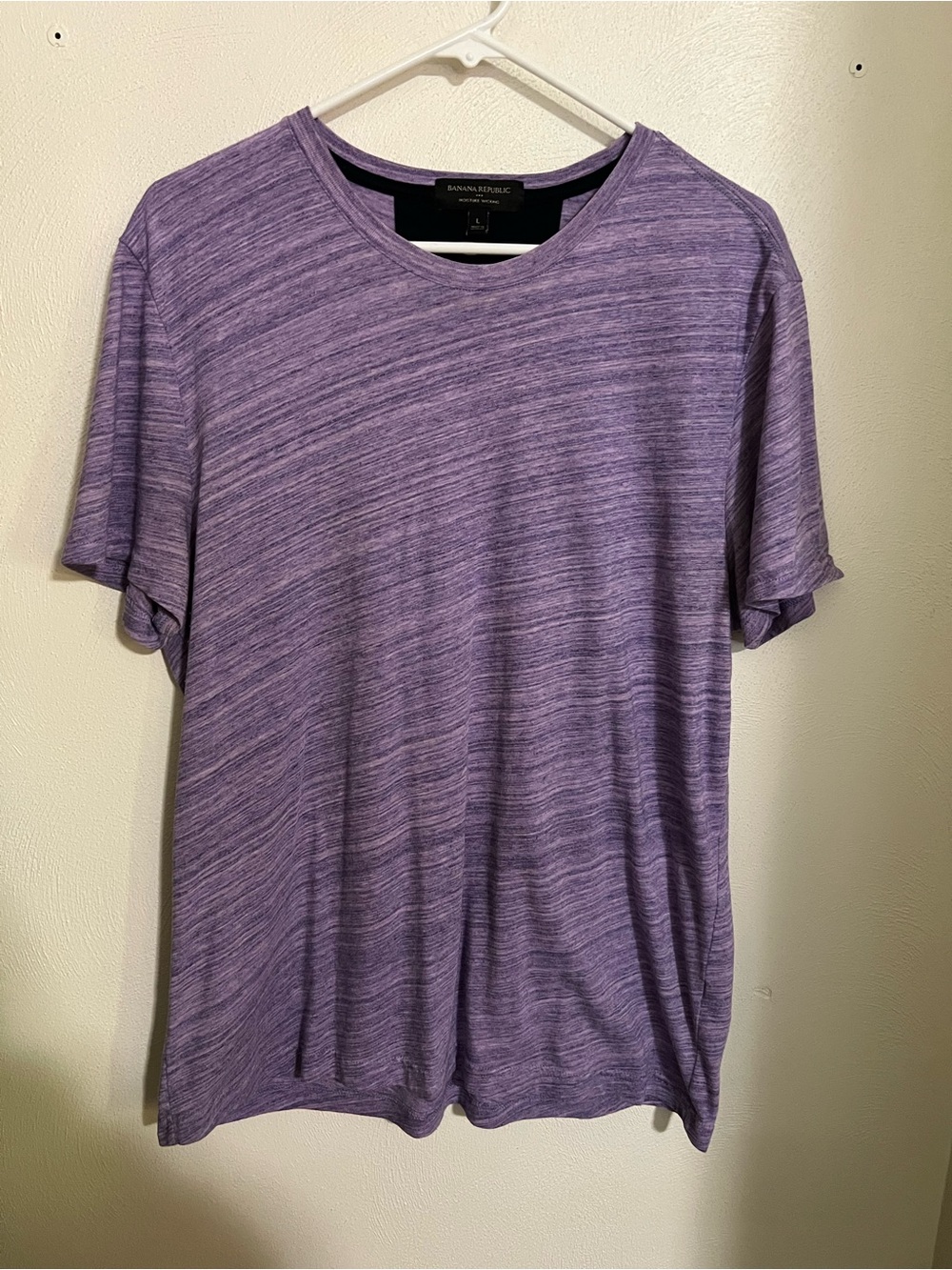 BANANA REPUBLIC Moisture Wicking Athletic Activewear T Shirt Purple Women's Sz L